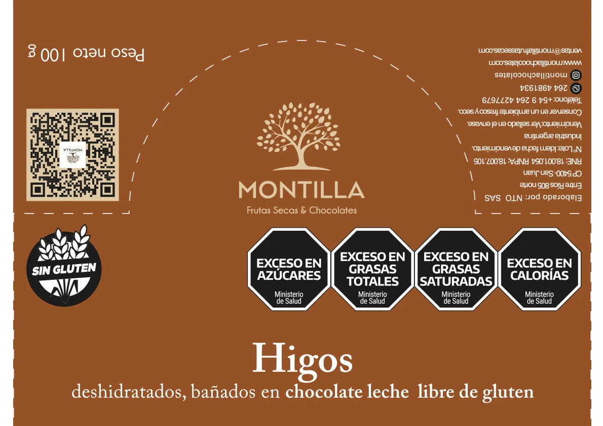 etiqueta higos chocolate montilla